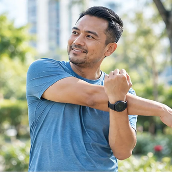 Person stretching after exercise